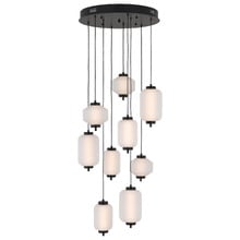 Black Torso 9 Light LED Pendant